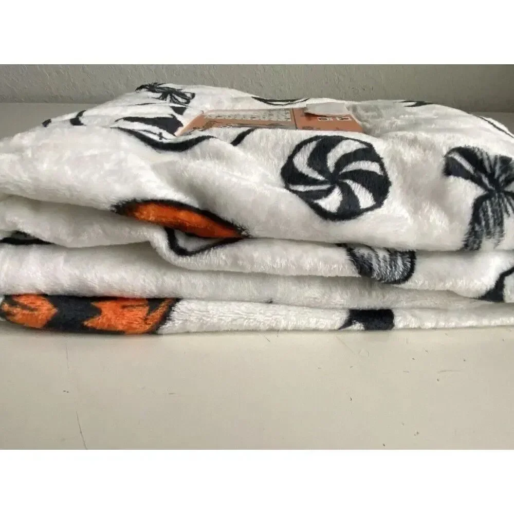 Nightmare Before Christmas Plush Throw Blanket 50X70” Jack Skellington Pumpkin‎